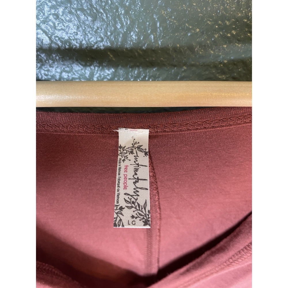 Free People Intimately Shirt Womens Large Rust Color Pajamas Sleep Shirt PJs - Picture 3 of 4